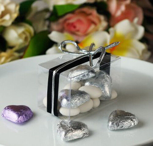 10 Pack of 5x8cm Clear PVC Plastic Folding Packaging Small rectangle/square Boxes for Wedding Jewelry Gift Party Favor Model Candy Chocolate Soap Box Price