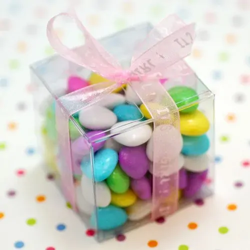 50 Pack of 8cm Square Cube - Product Showcase Clear Plastic Shop Display Storage Packaging Box Price