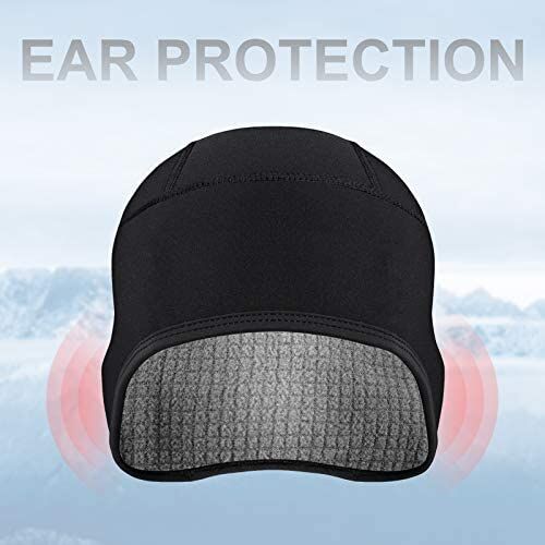 Helmet Fleece Inner Liner Cycling Skull Cap Winter Thermal MTB Mountain Cycling Cap for Men Women Headwear for Running Skiing & Winter Sports BLACK Ro Price