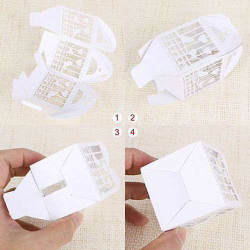 100 Piece Pack - Pink Dove Bird Heart Baby Birth naming Ceremony Bomboniere Favor Lolly Gift Card Box Price