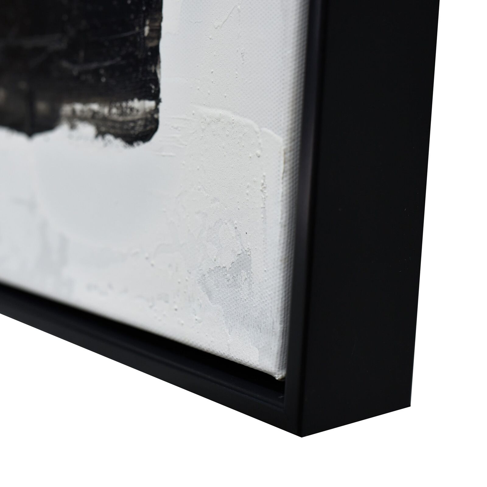 120X120cm Tonal Trilogy Black Framed Hand Painted Canvas Wall Art Price