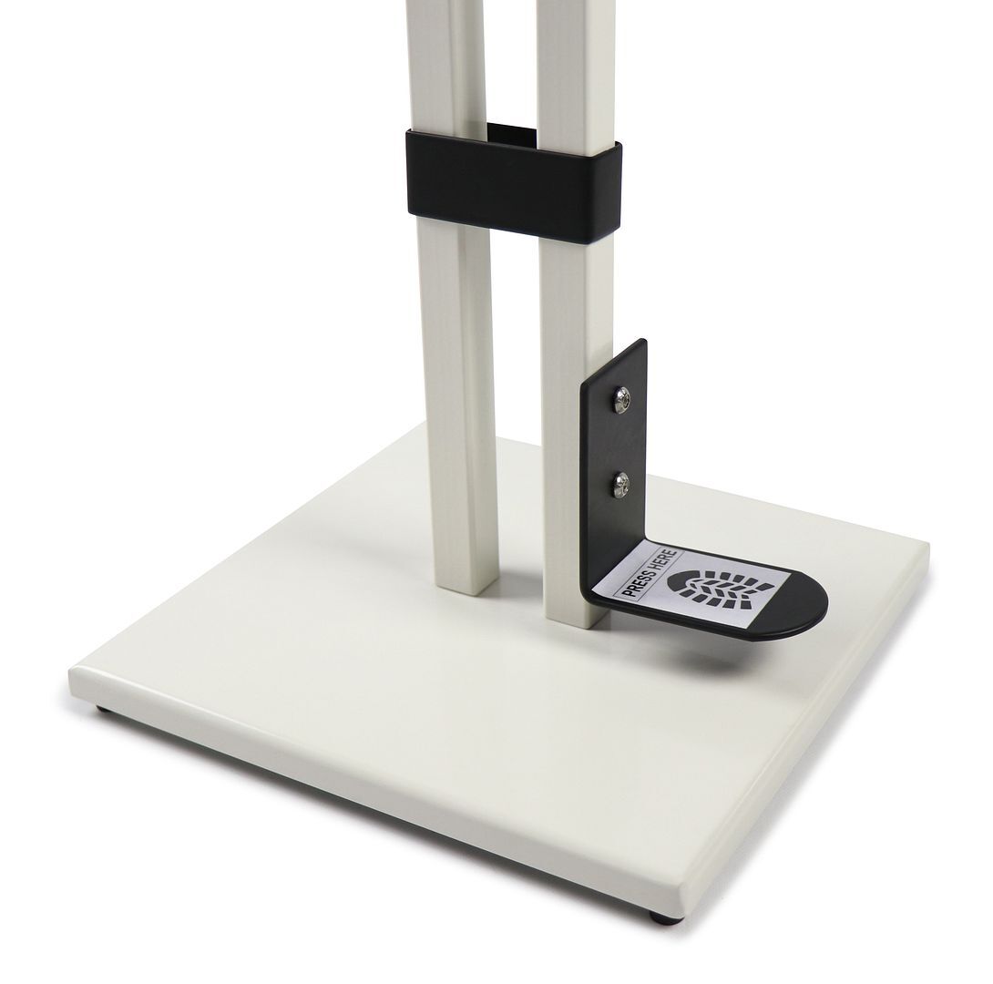 Lirash Touch Free Hand Sanitiser Dispenser Station Floor Stand Foot Operated - White Black Price