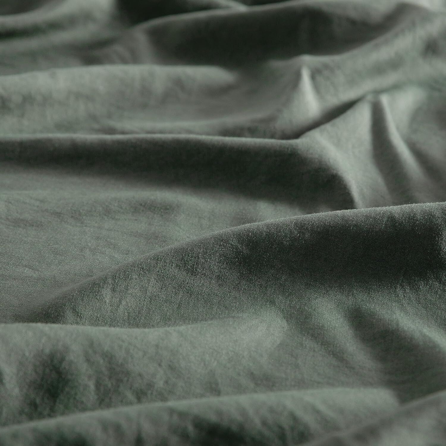 CleverPolly Vintage Washed Microfibre Sheet Set with 2 Pillowcases - Khaki Green - King Price