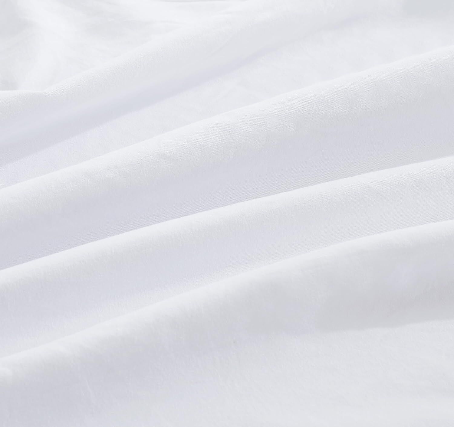 CleverPolly Vintage Washed Microfibre Sheet Set with 2 Pillowcases - White - King Price