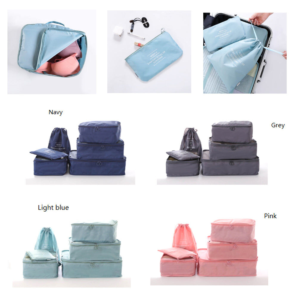 6 Pcs Waterproof Compression Packing Cubes Large Travel Luggage Organizer Storage (Pink) Price