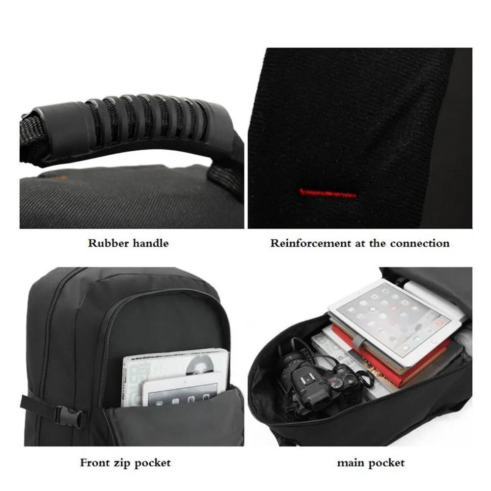 60L Travel Boarding Backpack Outdoor Trekking Luggage Hiking Camping Rucksack Large Capacity Storage Backpack(Black) Price
