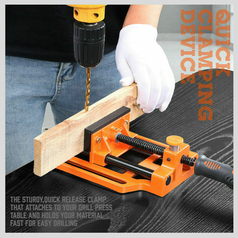 90mm Drill Press Bench Vice Quick Release Clamp Jaw Soft Grip Hand Pads Woodwork Price