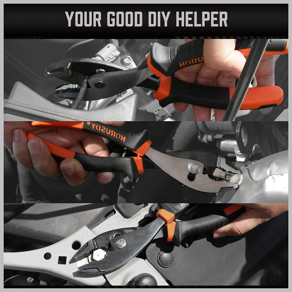 8" Slip Joint Pliers Adjustable Heavy Duty Jars Non-Slip Grip Handle 200mm Price
