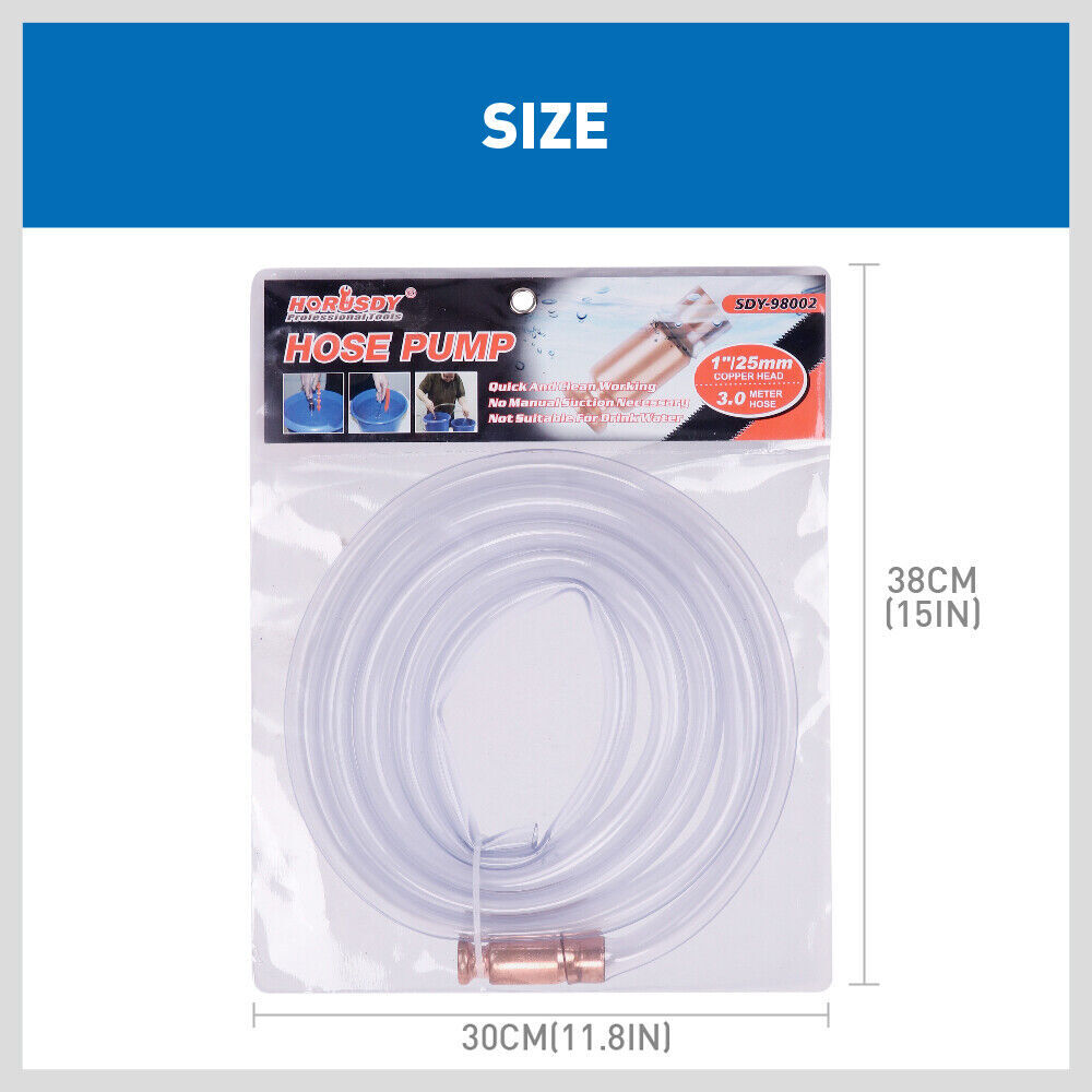 3M Self Priming Siphon Hose Water Jiggler Liquid Transfer Fuel Hose Pump Copper Price