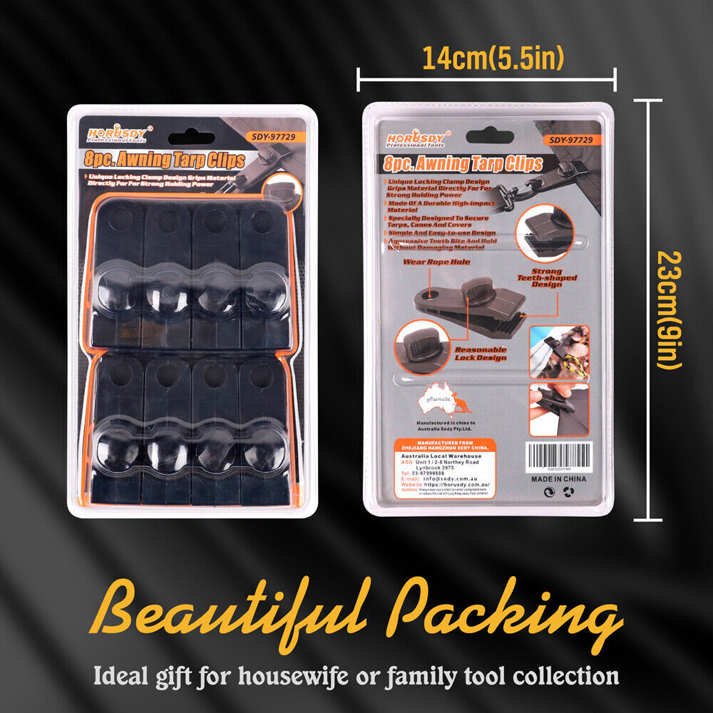8Pc Awning Tarp Clamp Set Clips Hangers Survival Tent Emergency Grommet Price
