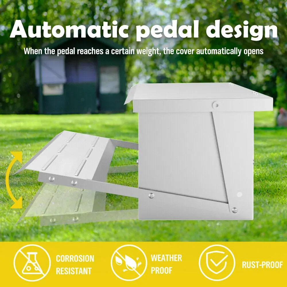 5KG 7.5L Garden Farm Automatic Food Storage Box Stand Chicken Feeder Poultry AU Price