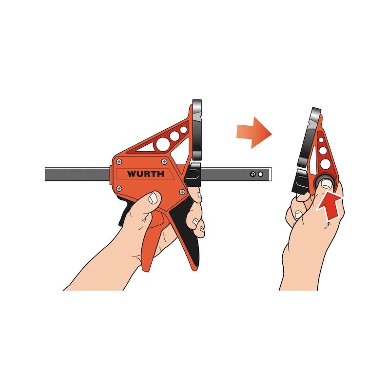 300mm Wurth Quick-Grip One Handed Bar Clamp F Clamp Hand Trigger Action Clamp Price