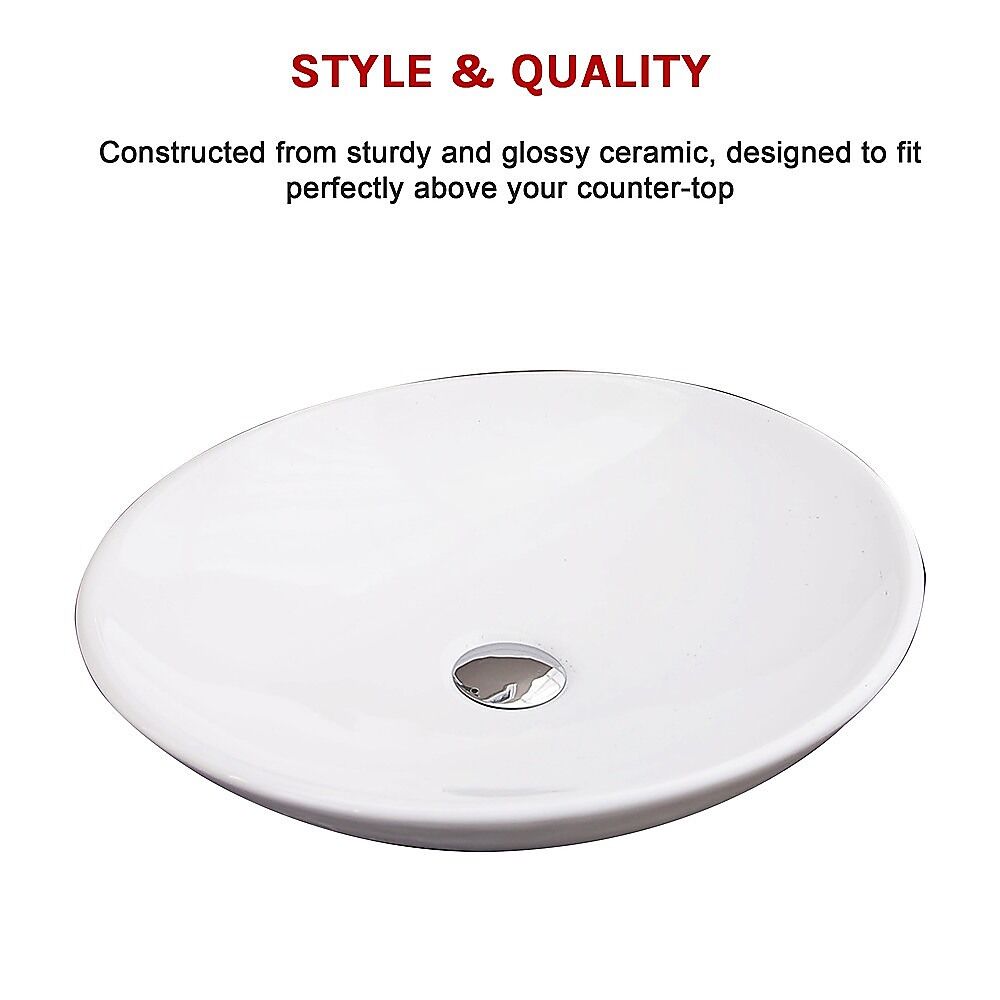 Bathroom Ceramic Oval Above Countertop Basin for Vanity Price