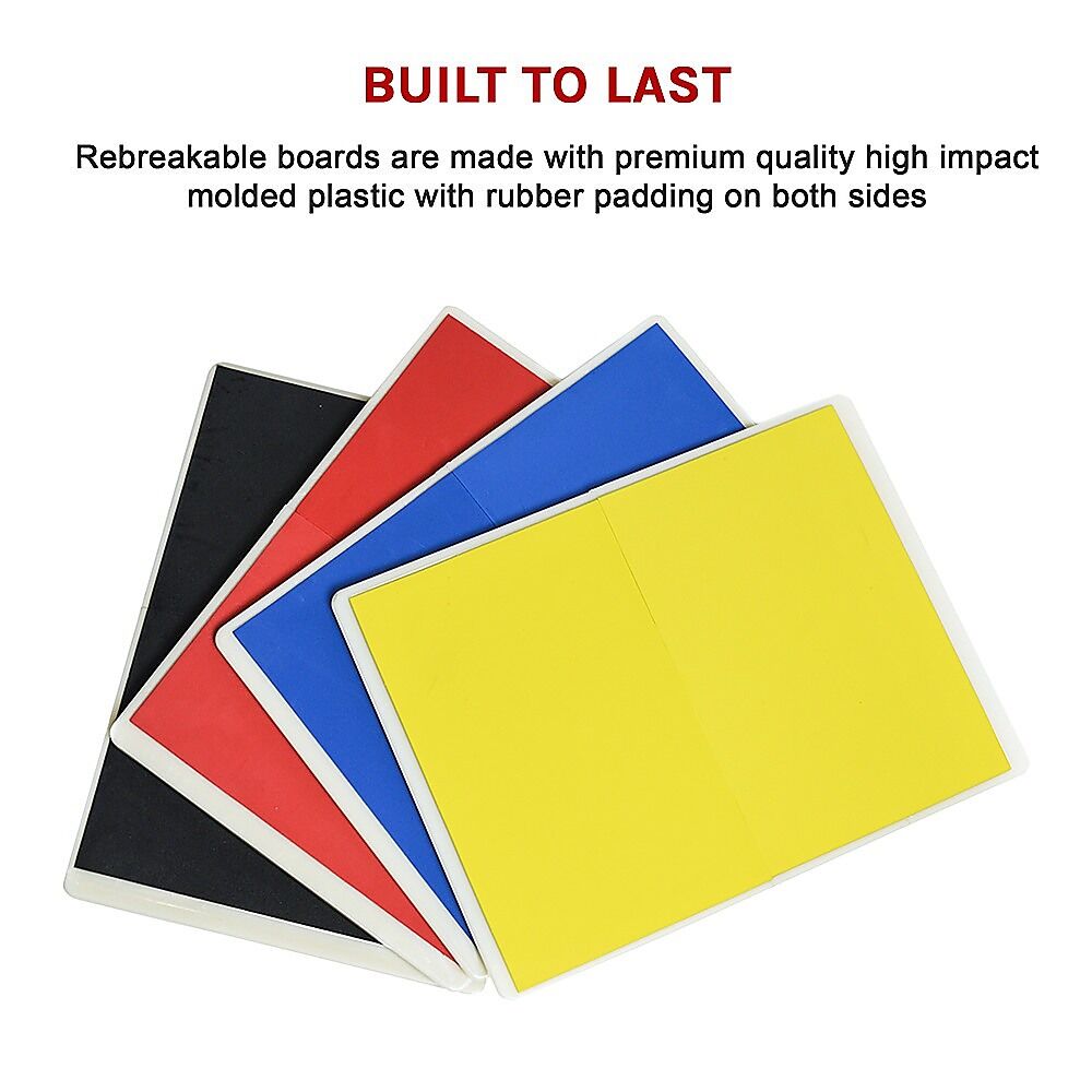 Martial Arts Supply Rebreakable Board Taekwondo, MMA, Karate-Set: Yellow, Blue, Red & Black Price