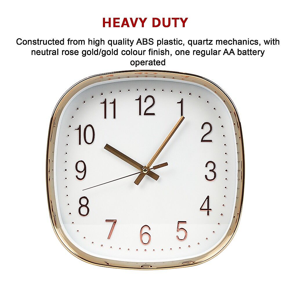 Modern Wall Clock Silent Non-Ticking Quartz Battery Operated Gold Price