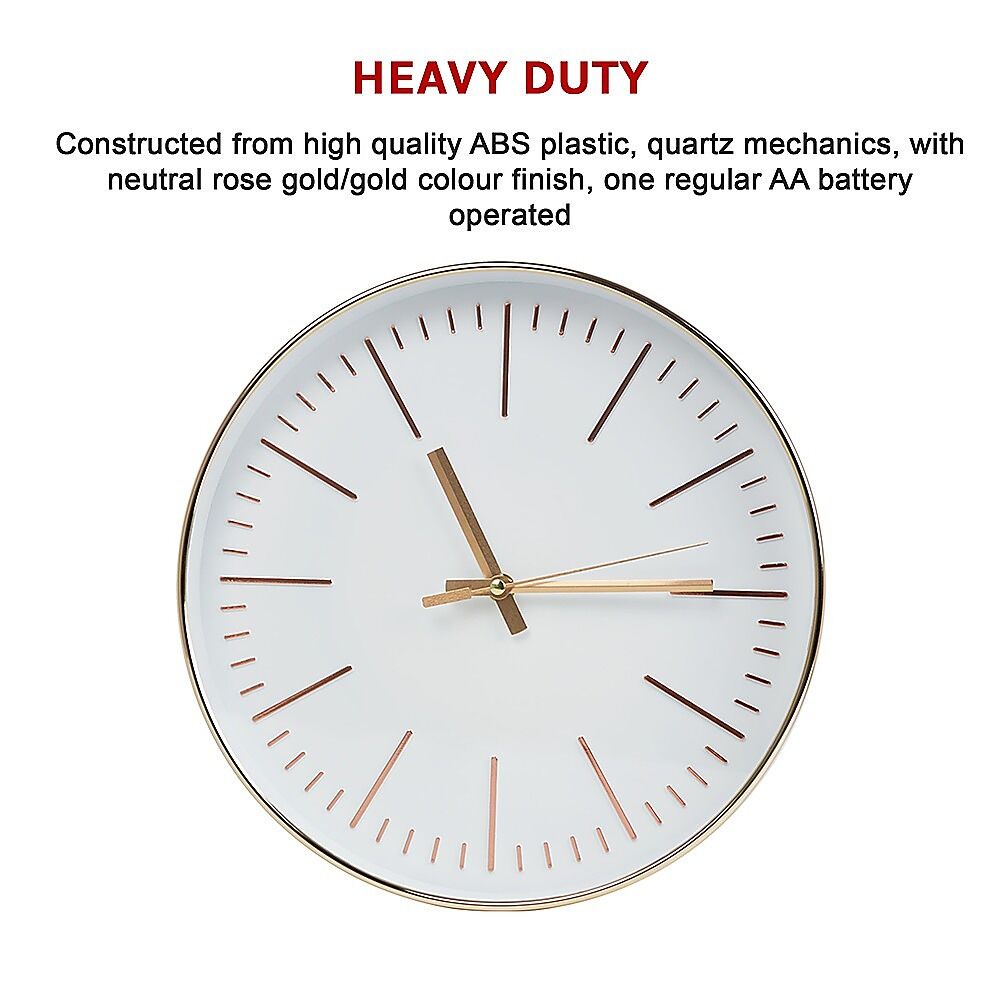 Modern Wall Clock Silent Non-Ticking Quartz Battery Operated Gold Price