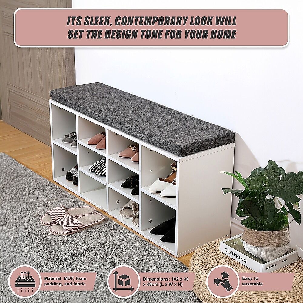 Shoe Cabinet Bench Shoes Storage Rack Organiser Wooden Shelf Cupboard Box Price