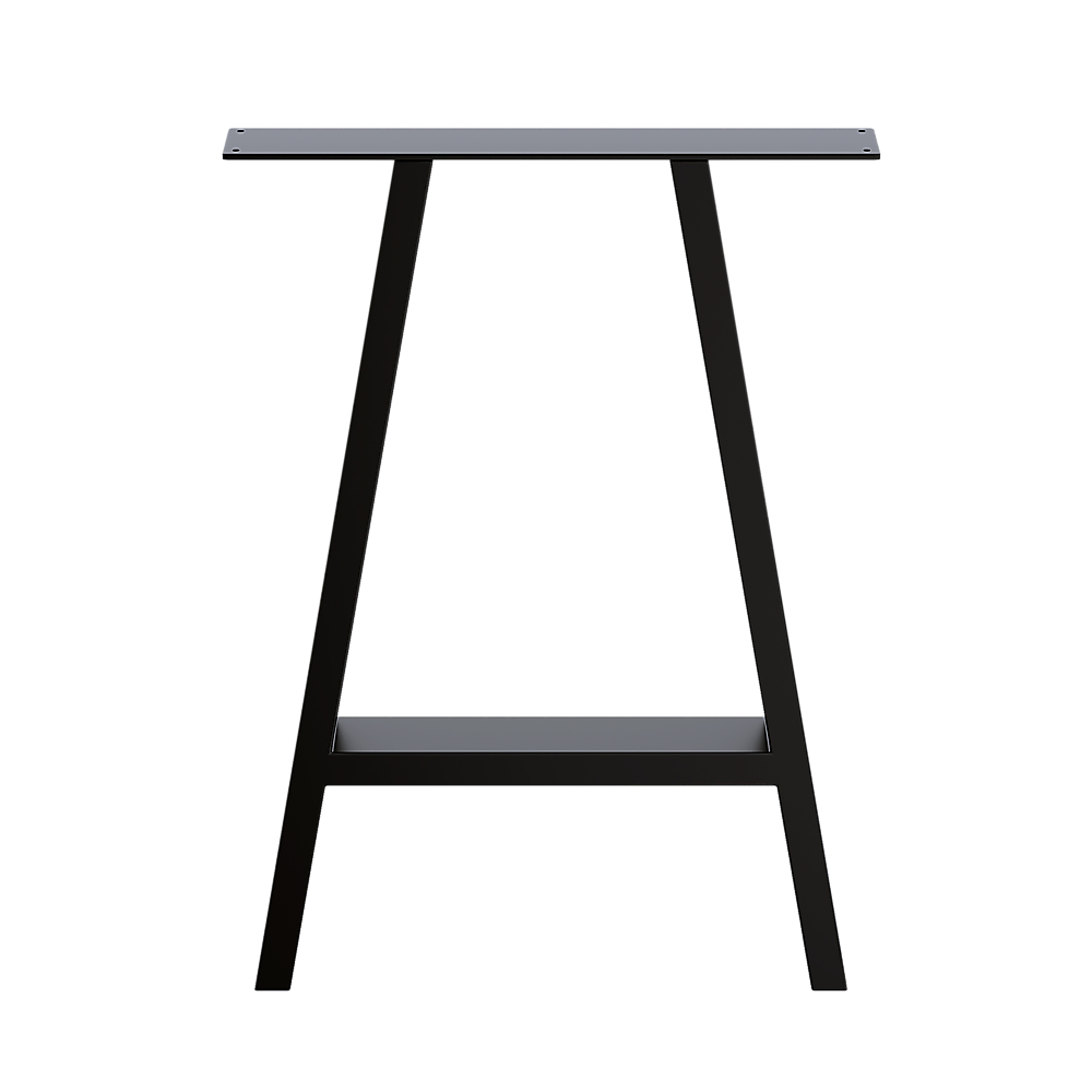 2x Rustic Dining Table Legs Steel Industrial Vintage 71cm - Black Price