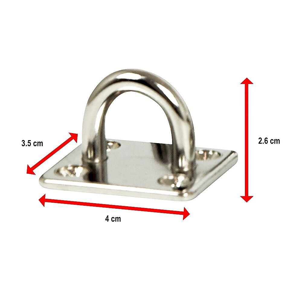 4X M6 304 Stainless Steel Oblong Pad Eye Plate Marine Hardware Staple Hook Price