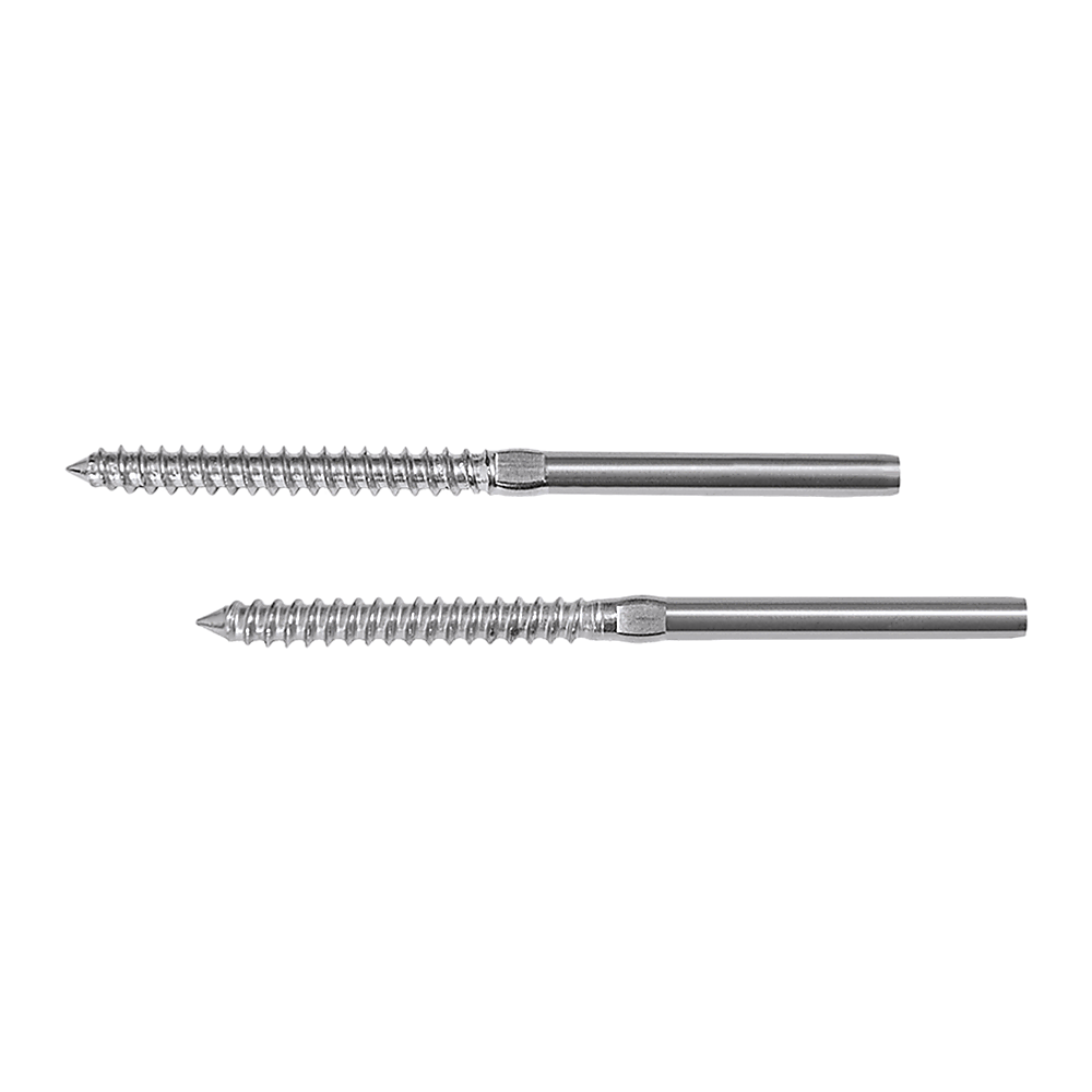 Stainless Steel DIY Rope Balustrade Kit 3.2mm Swage 2 x Lag Screw Term - 10 pack Price
