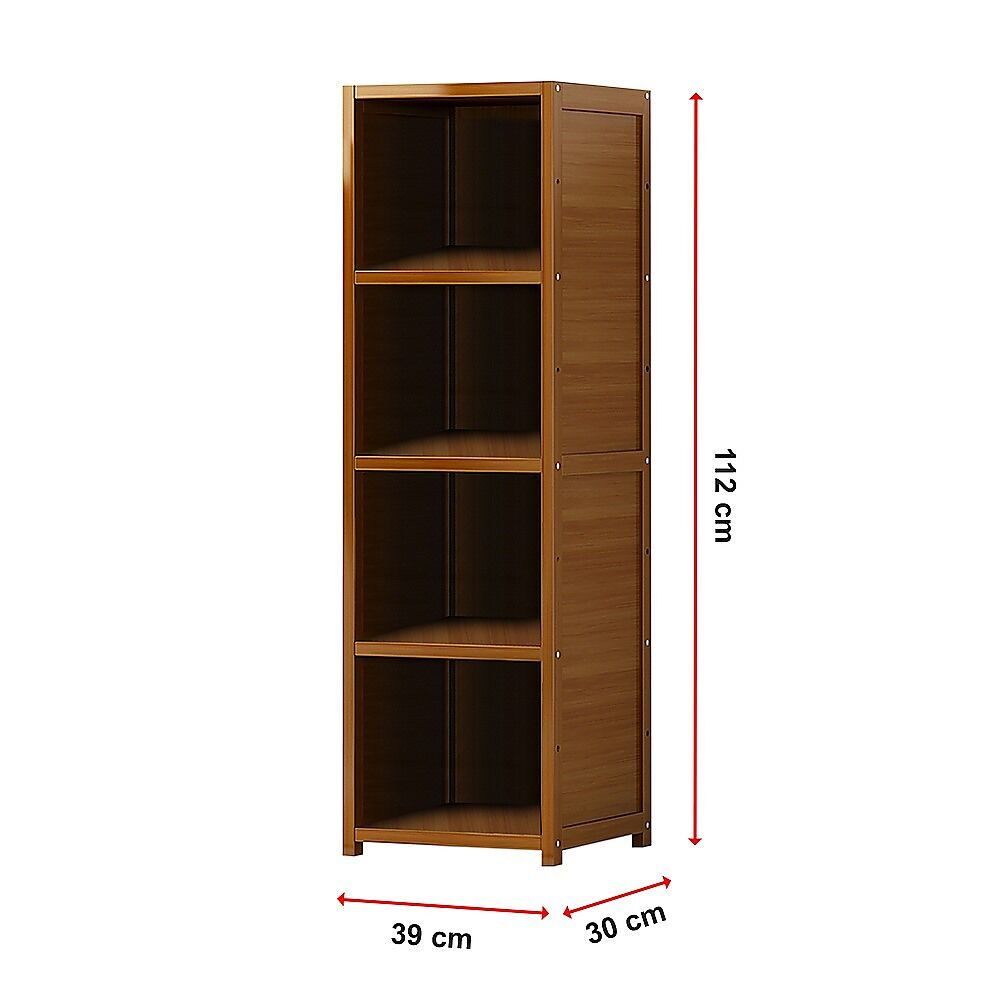 Bamboo Shelf Bookcase Display Storage Rack Stand Livingroom Bedroom Price