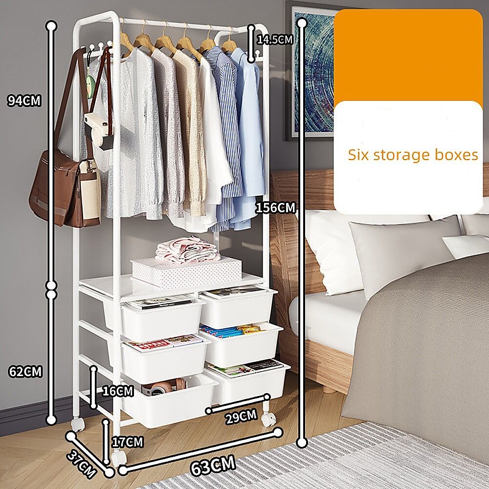 Metal Open Wardrobe Modern Storage Cabinet Tall Clothes Drawers Hanger Coat Rack Price