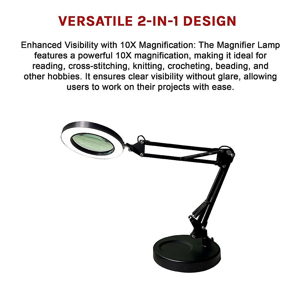 10X Magnifying Glass Desk Light Magnifier LED Lamp Reading Lamp With Base Price