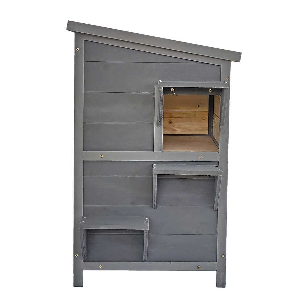 Cat House Weatherproof 2-Story Indoor Outdoor Wooden Shelter Bitumen Roof Price