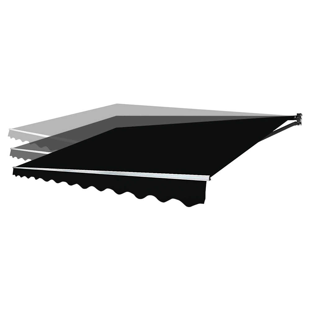 Outdoor Folding Arm Awning Retractable Sunshade Canopy Black 5.0m x 3.0m Price