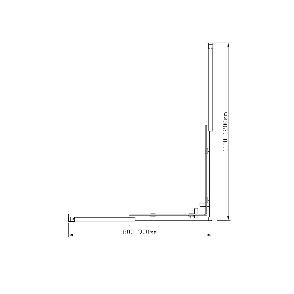 Adjustable 900x1200mm Double Sliding Door Glass Shower Screen in Chrome Price