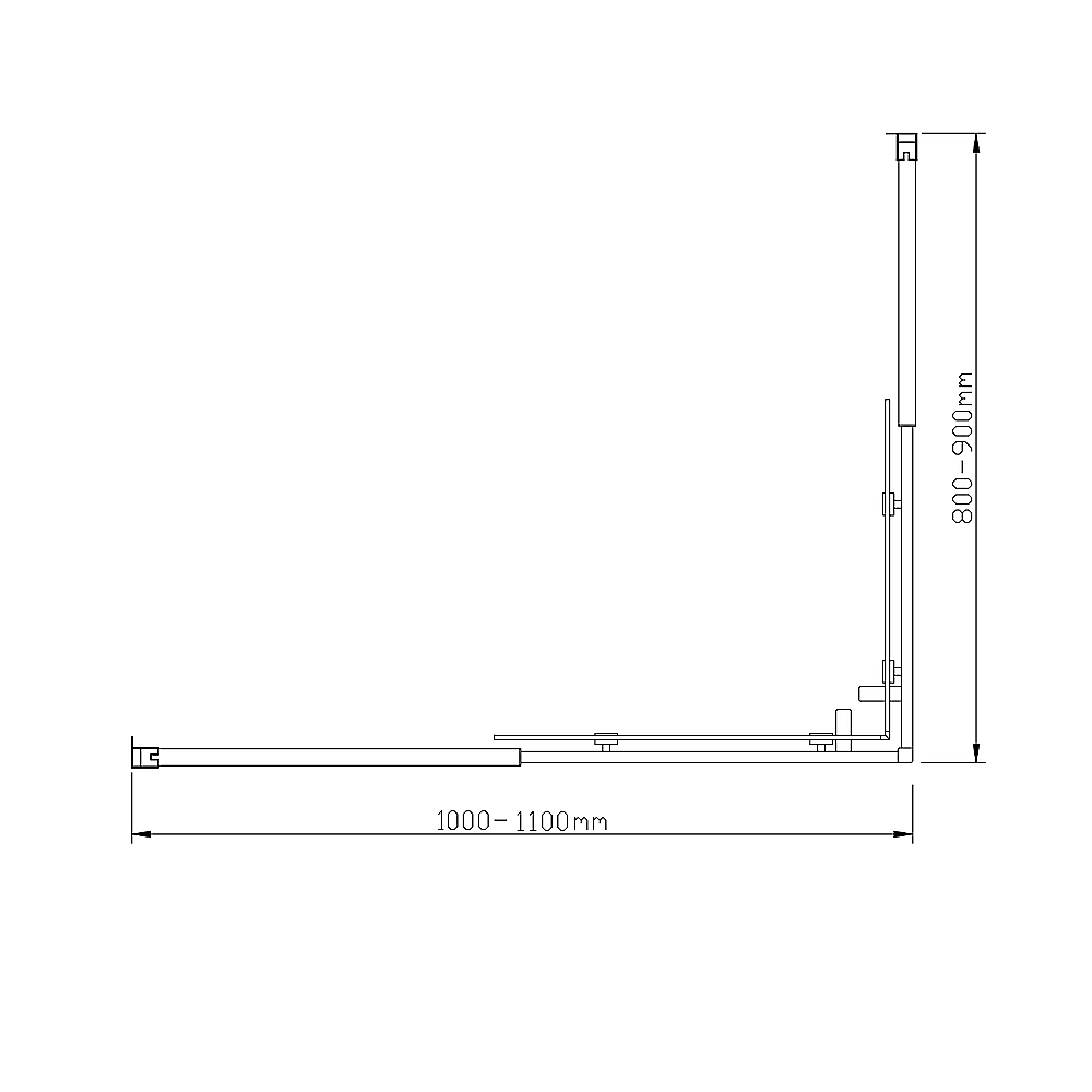 Adjustable 1100x900mm Double Sliding Door Glass Shower Screen in Chrome Price