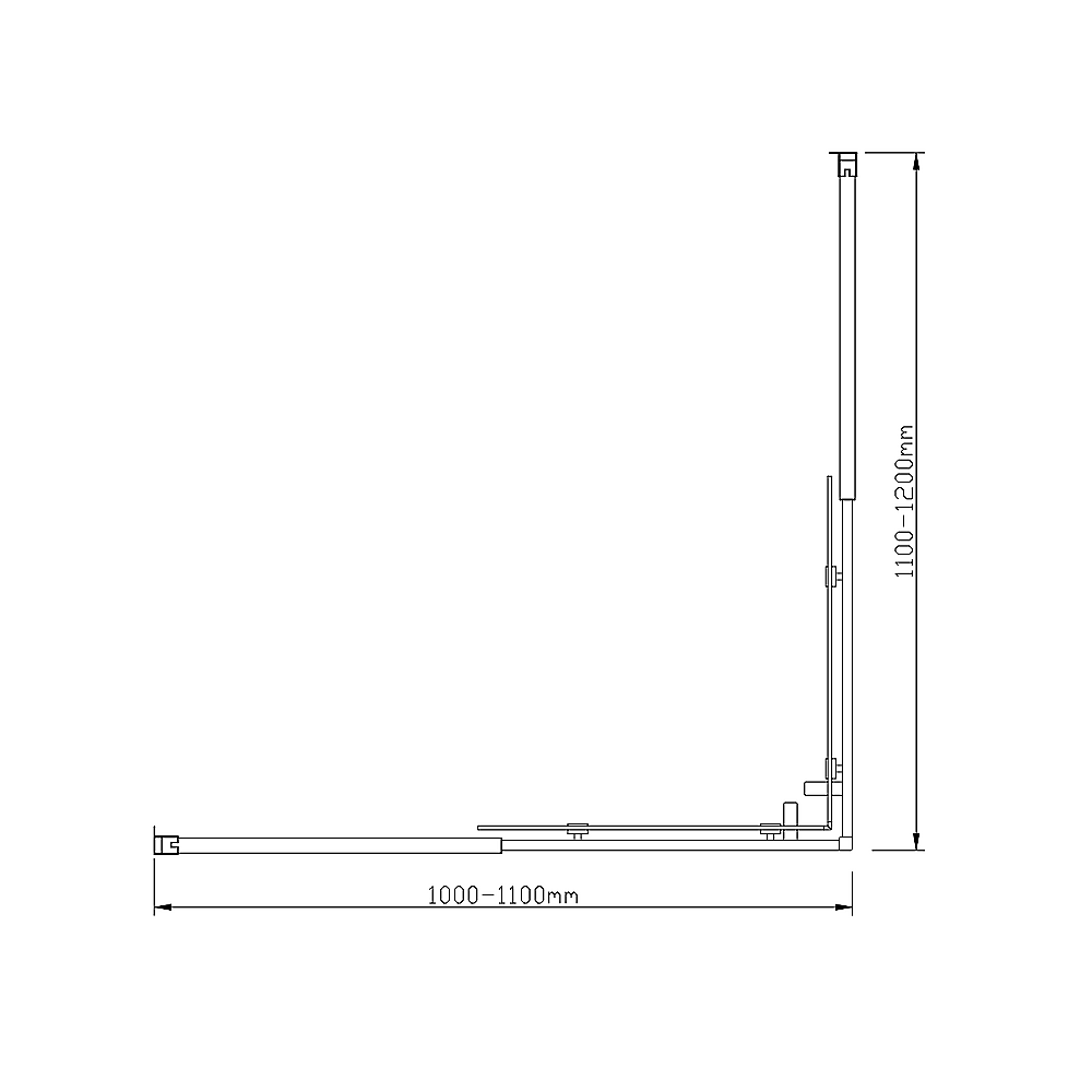 Adjustable 1100x1200mm Double Sliding Door Glass Shower Screen in Chrome Price