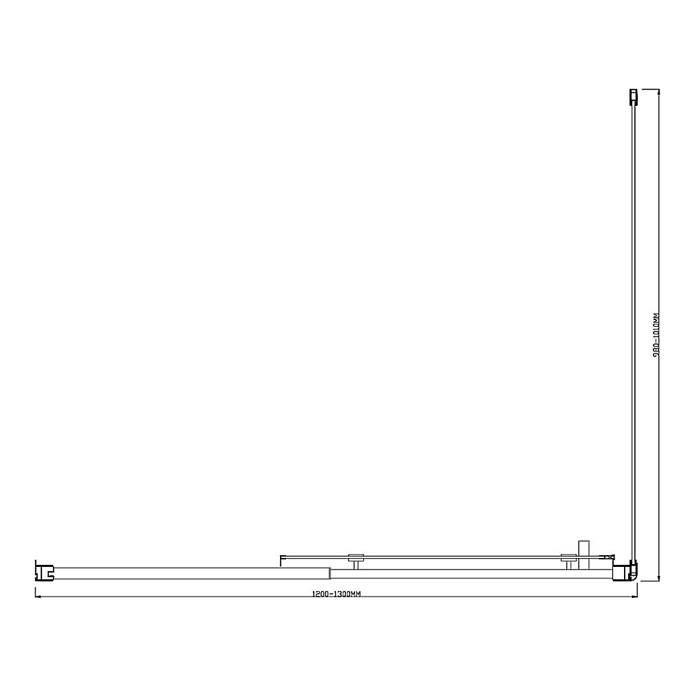 Adjustable 1300x1010mm Single Door Corner Sliding Glass Shower Screen in Chrome Price