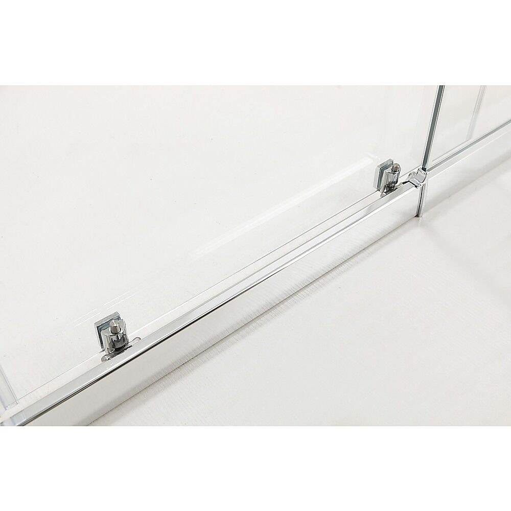 Adjustable 1400x800mm Single Door Corner Sliding Glass Shower Screen in Chrome Price