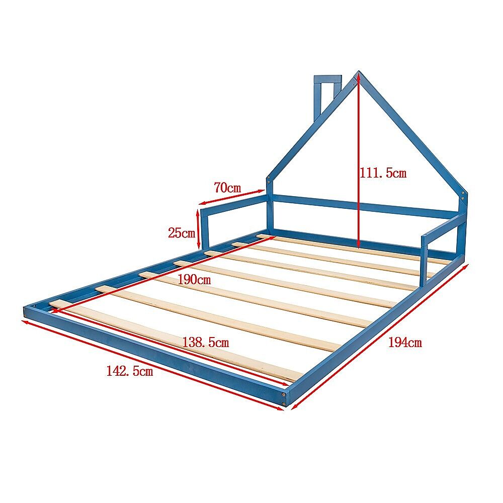 Pine Wood Floor Bed House Frame for Kids and Toddlers Price