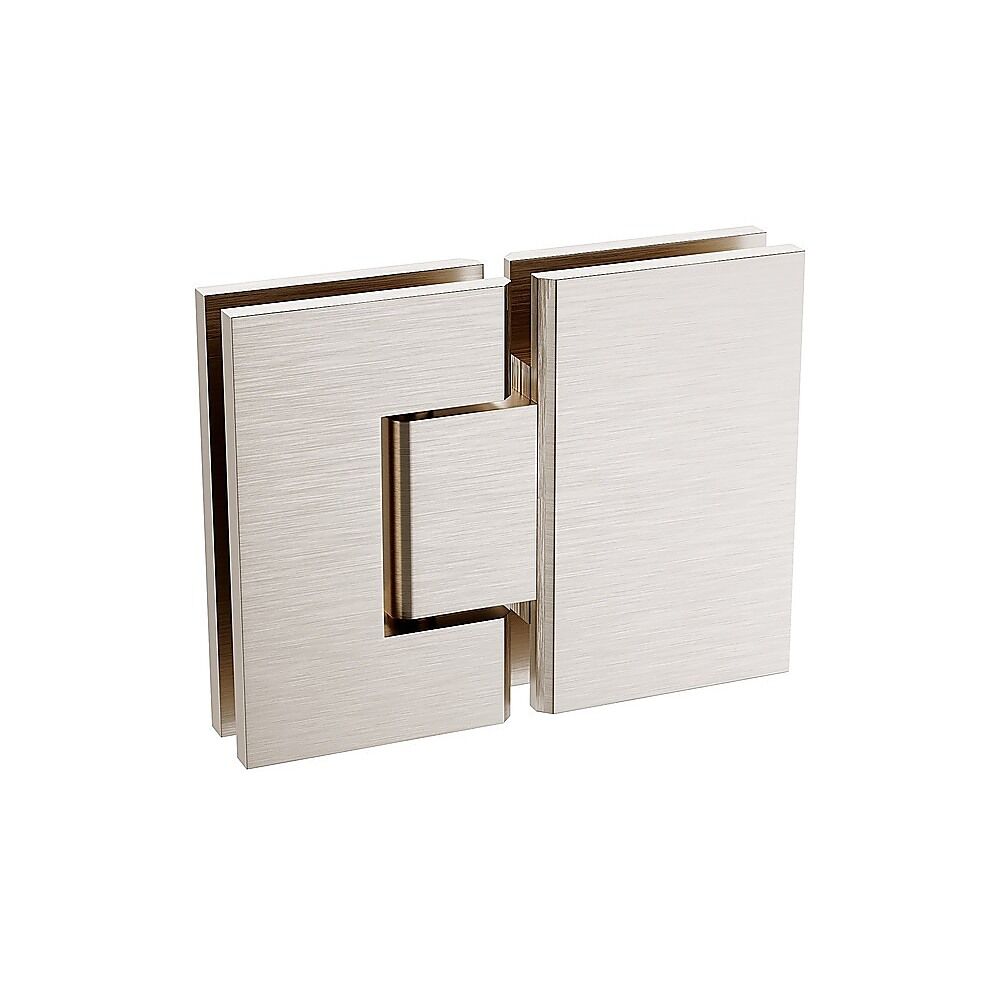 90cm Frameless Glass Bath Screen with Stainless Steel Brackets - Nickel Price