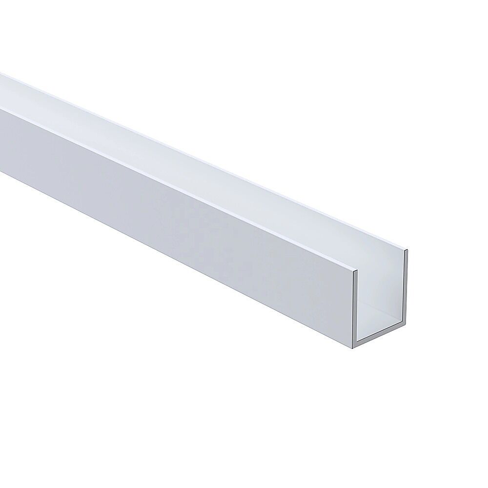 100cm Frameless Glass Bath Screen with Channel and Brass Hinges - White Price
