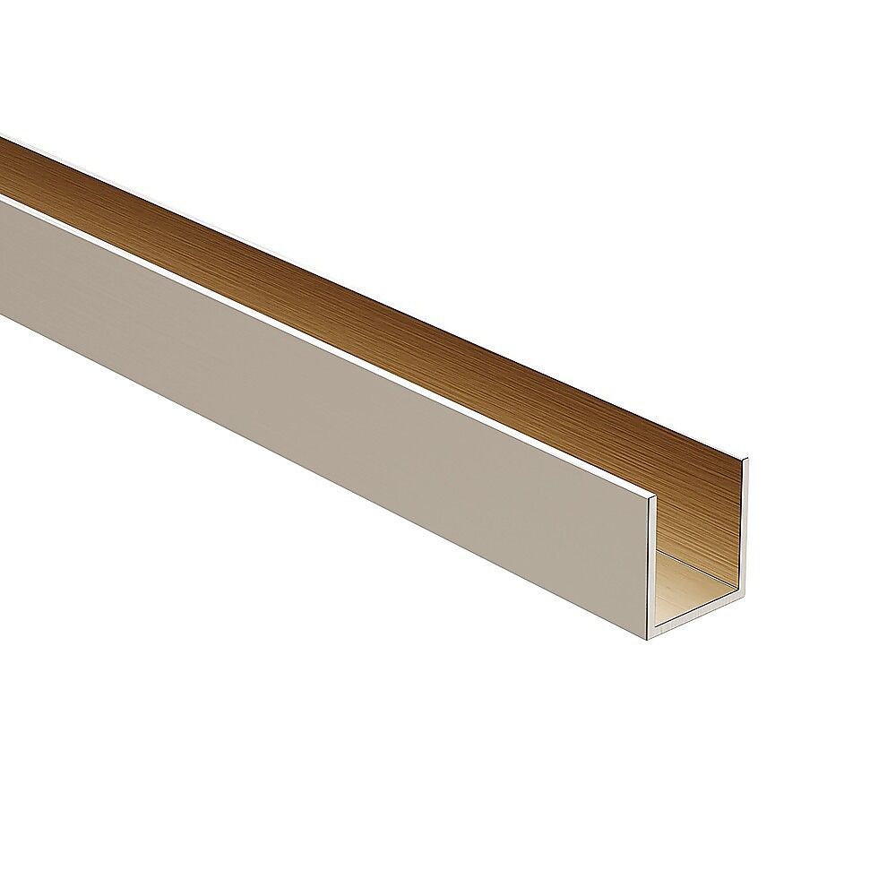 100cm Frameless Glass Bath Screen with Channel and Brass Hinges - Nickel Price