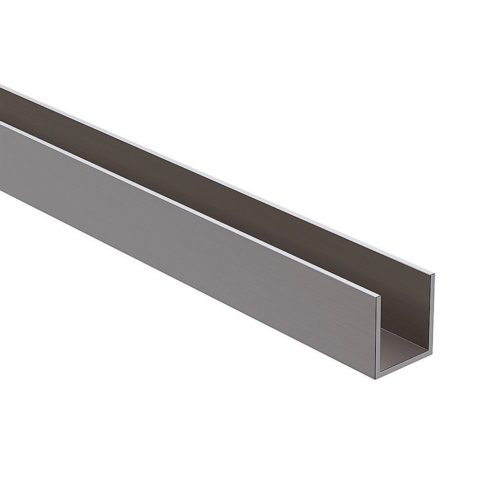 100cm Frameless Glass Bath Screen with Channel and Brass Hinges - Gunmetal Price