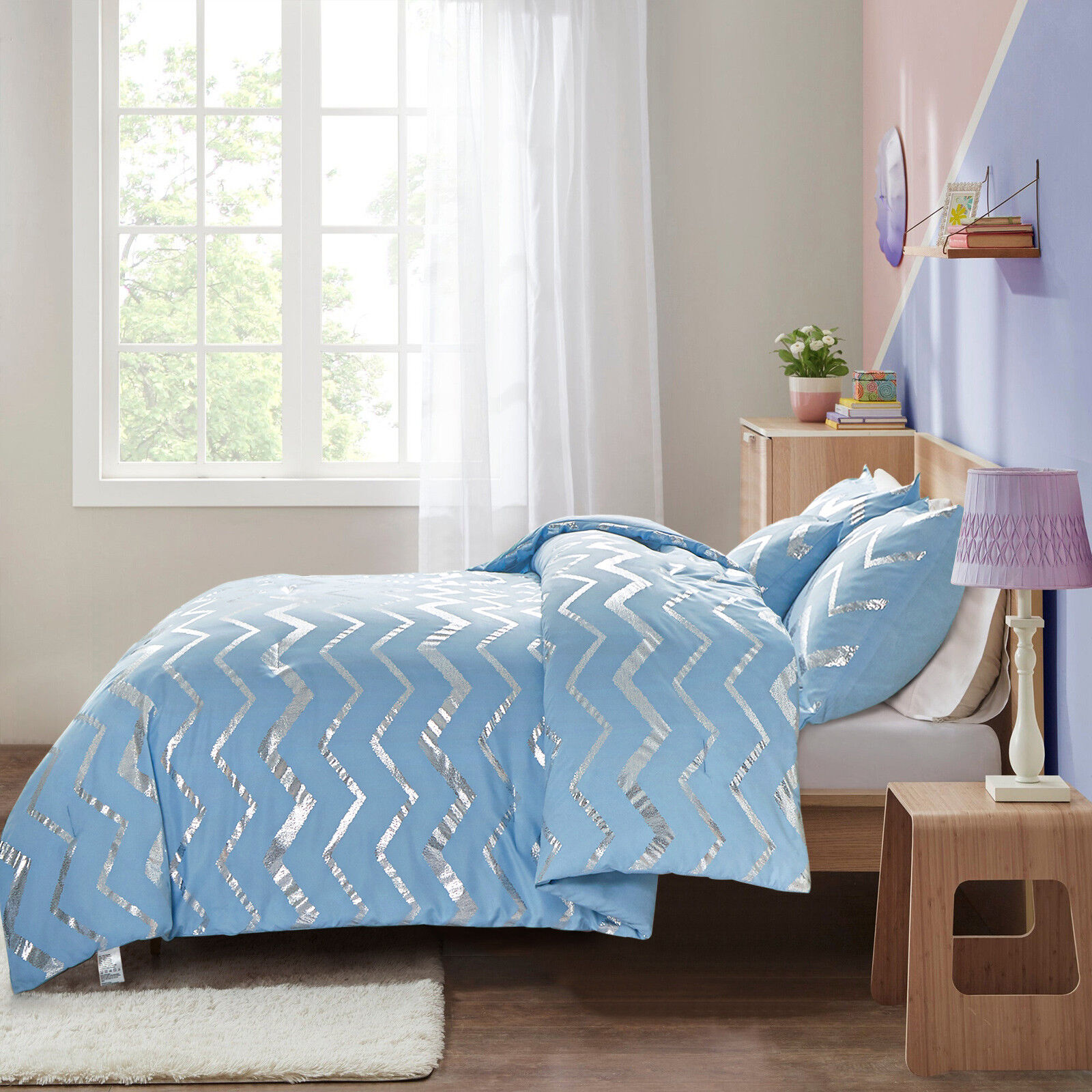 Metallic Print Comforter Set, King Size, Chic 3-Piece Bedding with Pillowcases Price