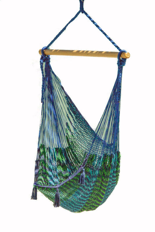 Mayan Legacy Extra Large Outdoor Cotton Mexican Hammock Chair in Caribe Colour Price
