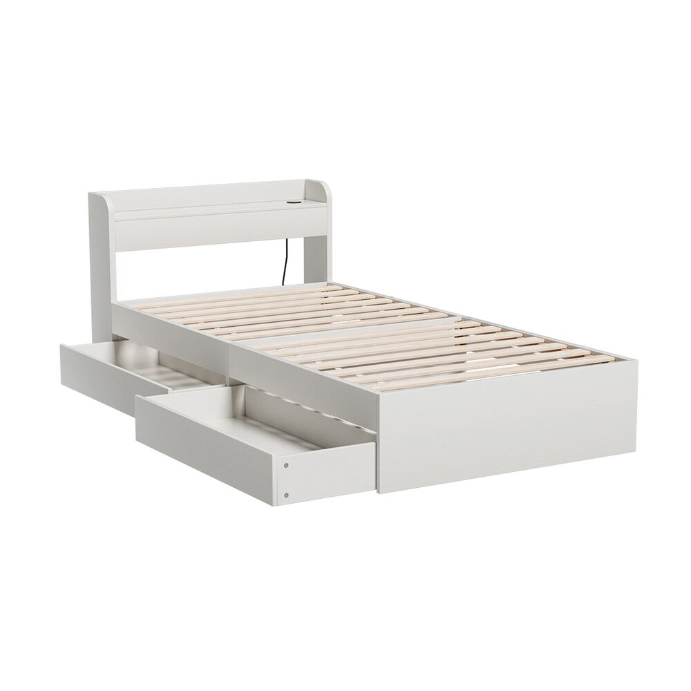 Bed Frame Single Size Mattress Base wtih Charging Ports 2 Storage Drawers Price