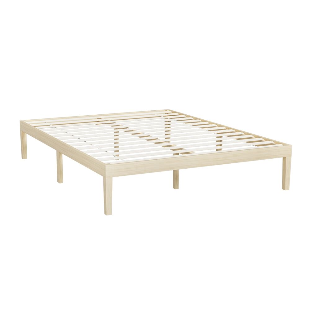 Artiss Bed Frame Queen Size Wooden Base Mattress Platform Timber Pine BRUNO Price
