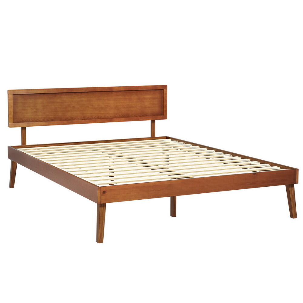 Artiss Bed Frame Queen Size Wooden Bed Base Walnut SPLAY Price