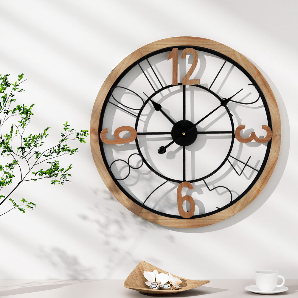 Artiss 60CM Wall Clock Wooden Price