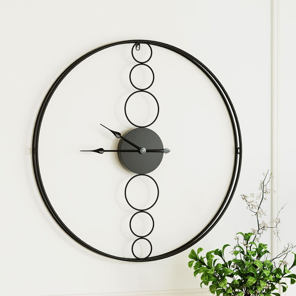 75cm Wall Clock Large No Numeral Round Black Price