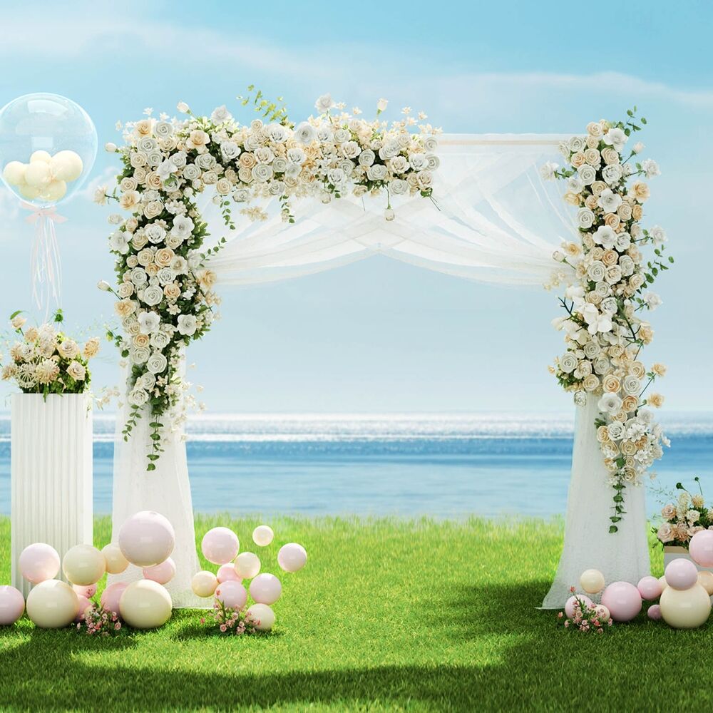 2M Backdrop Stand Wedding Background Decoration Party Flower Balloon Display Golden Price