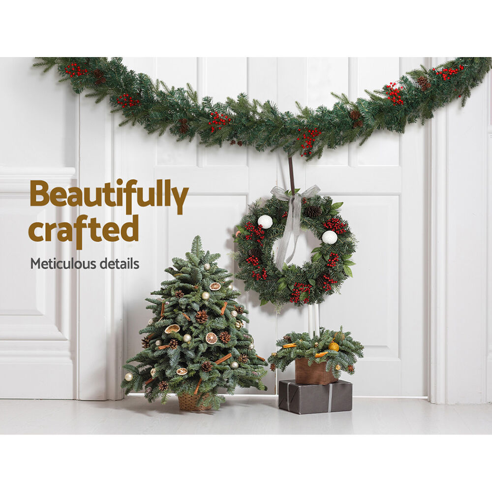 2.4m Christmas Garland with LED Lights Decorations Xmas Party Price