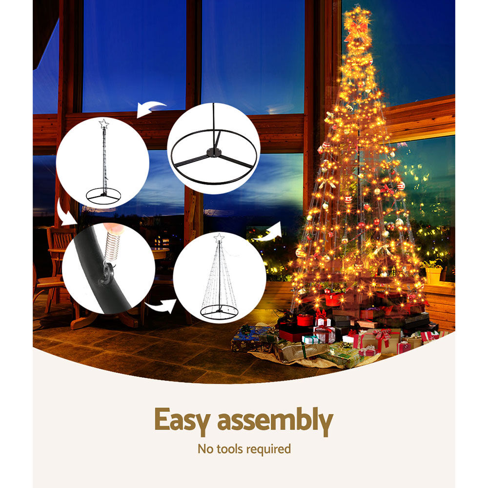 Solar Christmas Tree 3.6M Xmas Tree Decorations 8 Light Modes Price