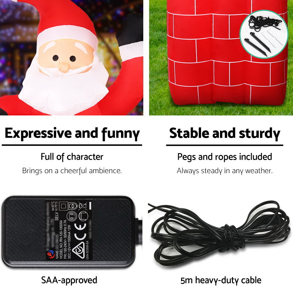 Christmas Inflatable Santa Pop Up 1.8M Illuminated Decorations Price